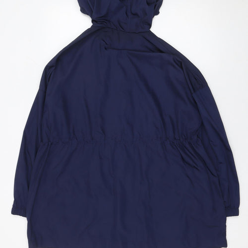 Matalan Womens Blue Hooded Parka Jacket Size S Casual Mid-Length
