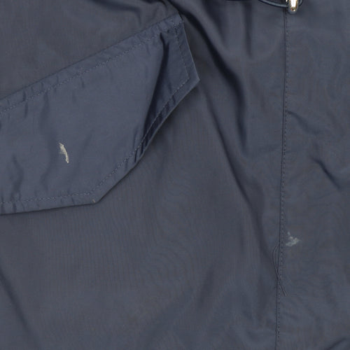 Matalan Womens Blue Hooded Parka Jacket Size S Casual Mid-Length