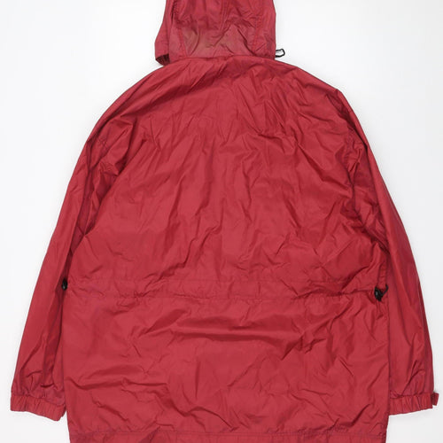 Hawkshead Men's Red Hooded Rain Coat Jacket L 44in Water Resistant