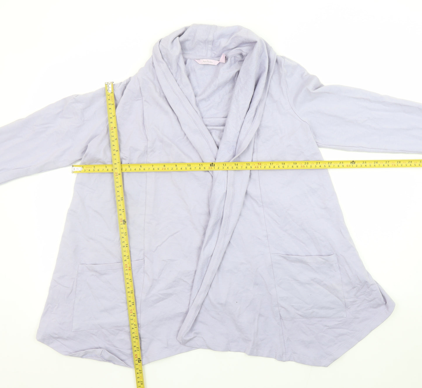AnyBody Women’s Grey Wrap Jersey Long Sleeve Top Size S