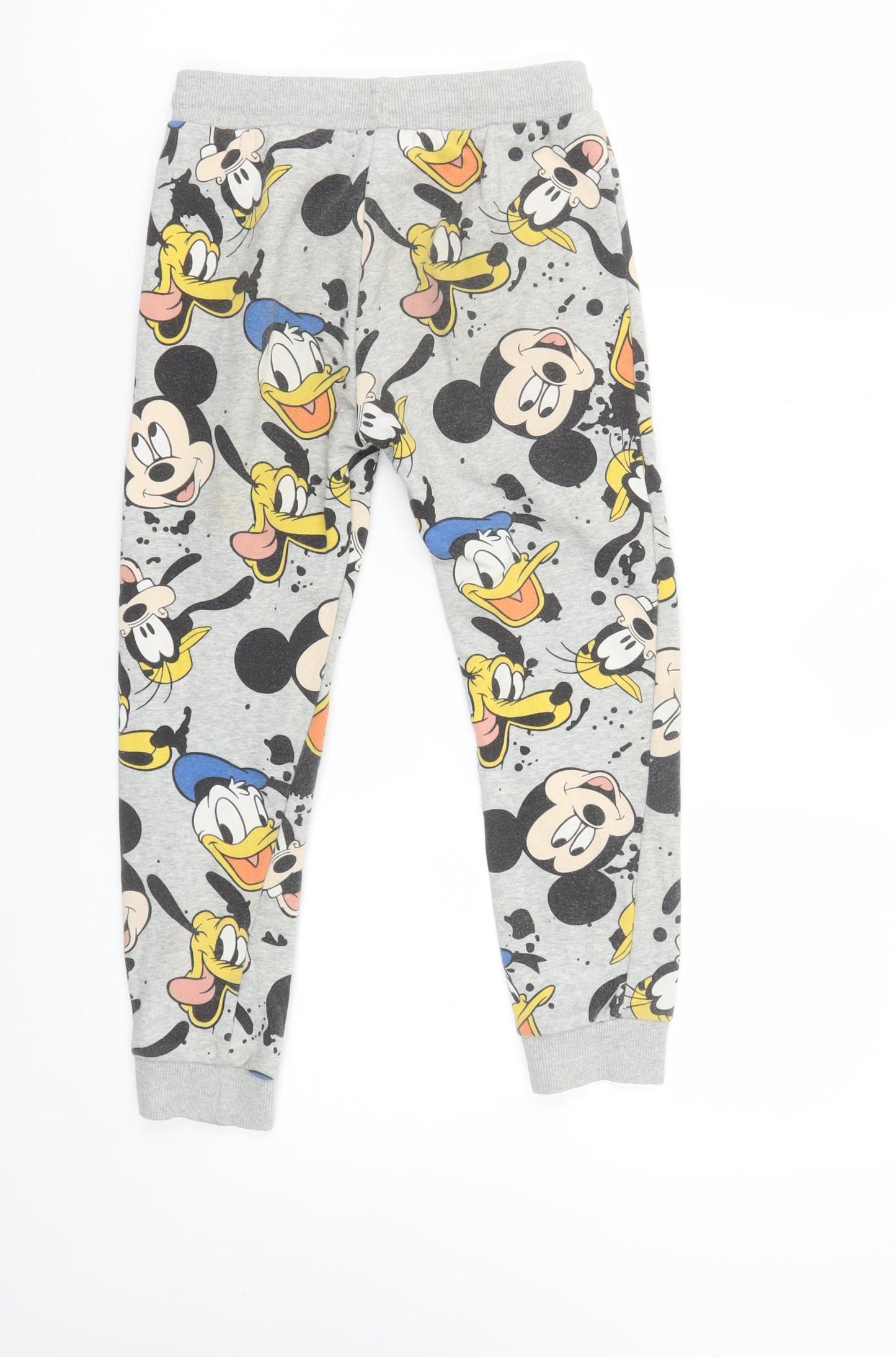 Disney Girls Grey Mickey Mouse Jogger Trousers 6-7 Years Cotton Blend