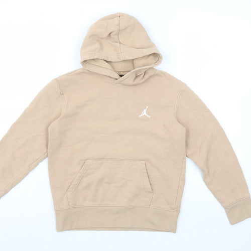 Jordan Boys Beige Pullover Hoodie Small 8-10 Years Cotton Blend