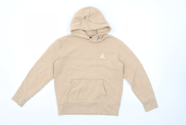Jordan Boys Beige Pullover Hoodie Small 8-10 Years Cotton Blend