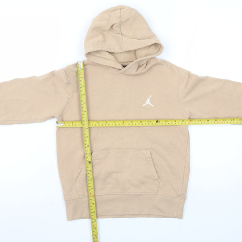 Jordan Boys Beige Pullover Hoodie Small 8-10 Years Cotton Blend