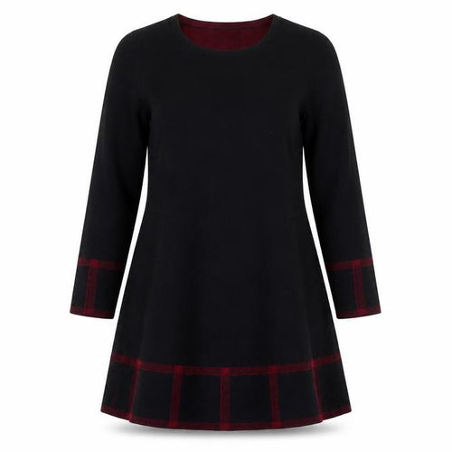 Cynthia Rowley Women’s Black A-Line Knit Dress XL Long Sleeve