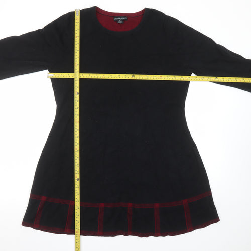 Cynthia Rowley Women’s Black A-Line Knit Dress XL Long Sleeve