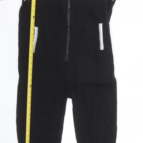Next Boys Black Grey One Piece Hooded Pyjama Suit Size 10 Years