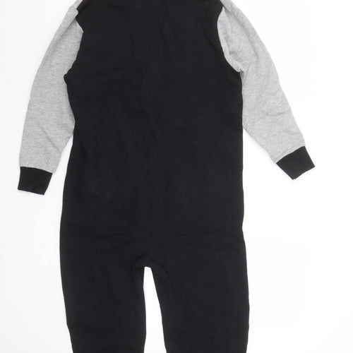 Next Boys Black Grey One Piece Hooded Pyjama Suit Size 10 Years