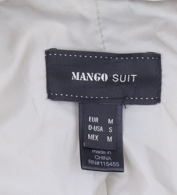 Mango Women Beige Trench Coat Size 12 Belted Classic Mid-Length