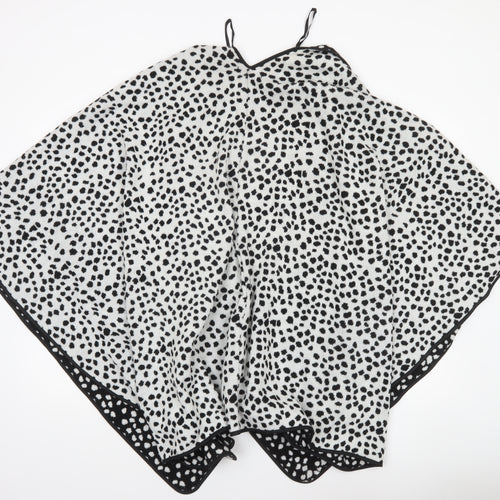 Bonmarché Women Black & White Animal Print Knit Cape One Size