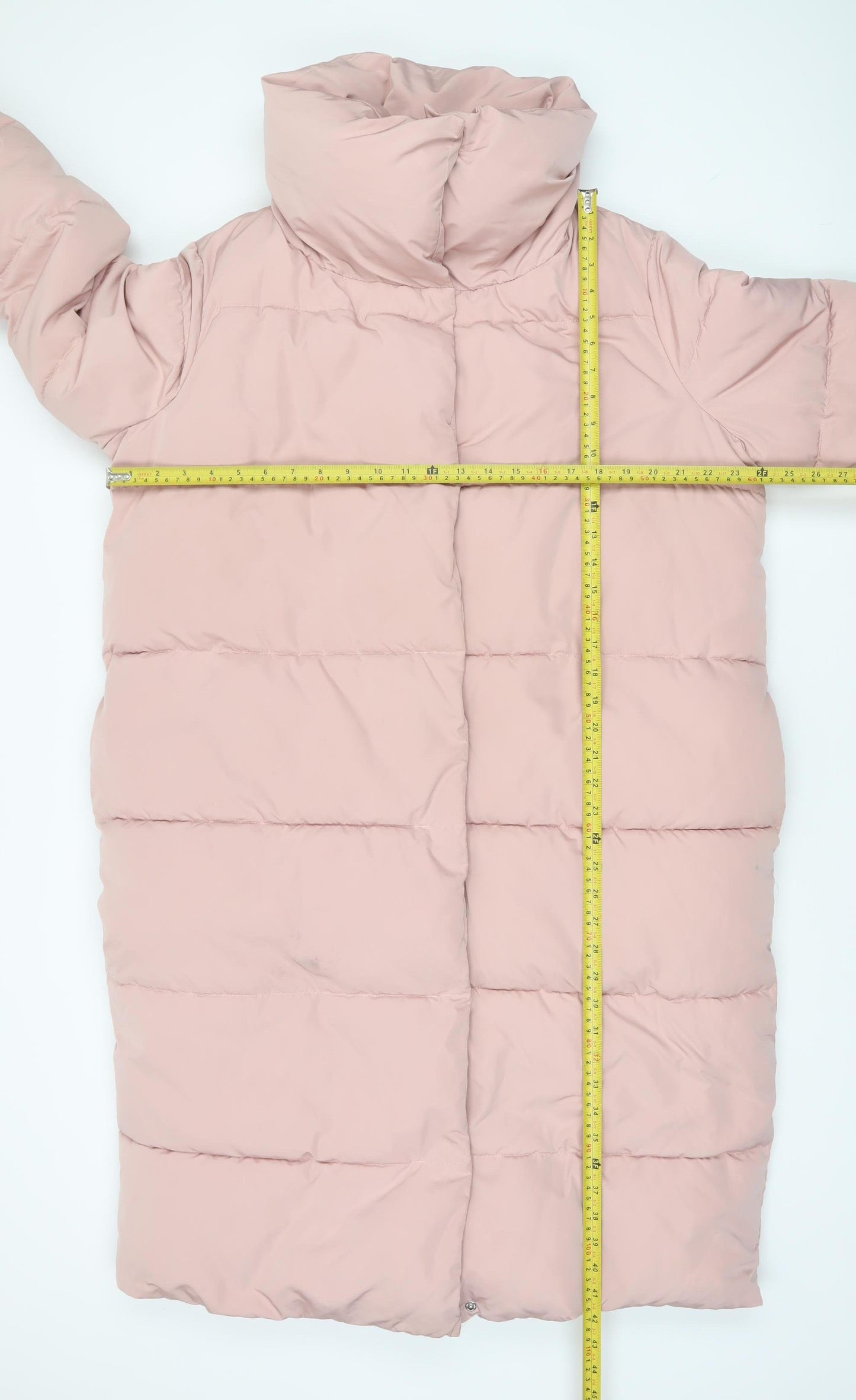 V by Very Womens Pink Long Puffer Coat Size 14 Winter Jacket