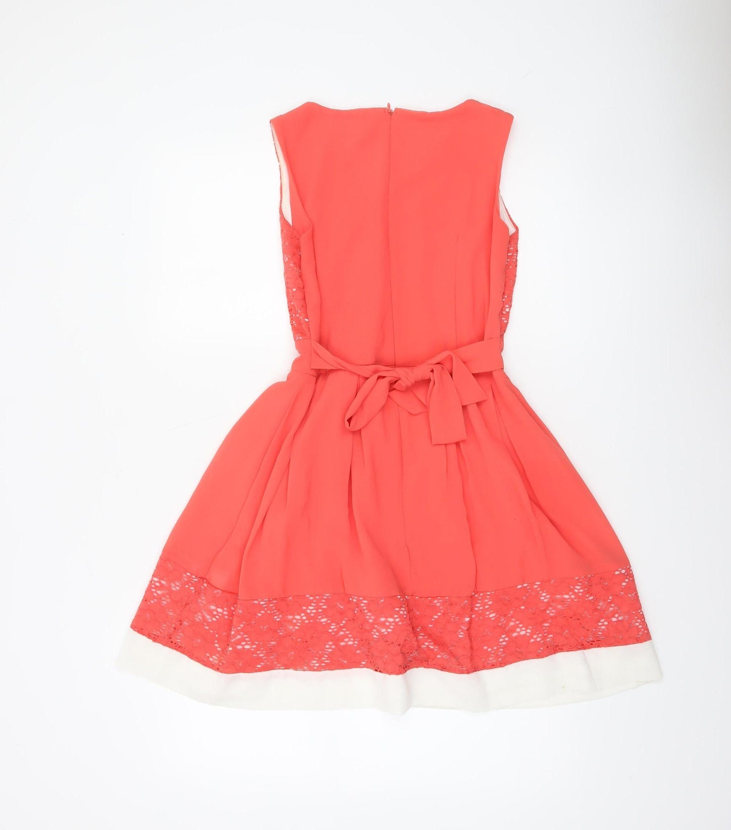 Stella Morgan Women’s Coral Pink Fit & Flare Lace Dress Size 10