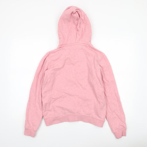Jack Wills Women Pink Cotton Pullover Hoodie UK 10