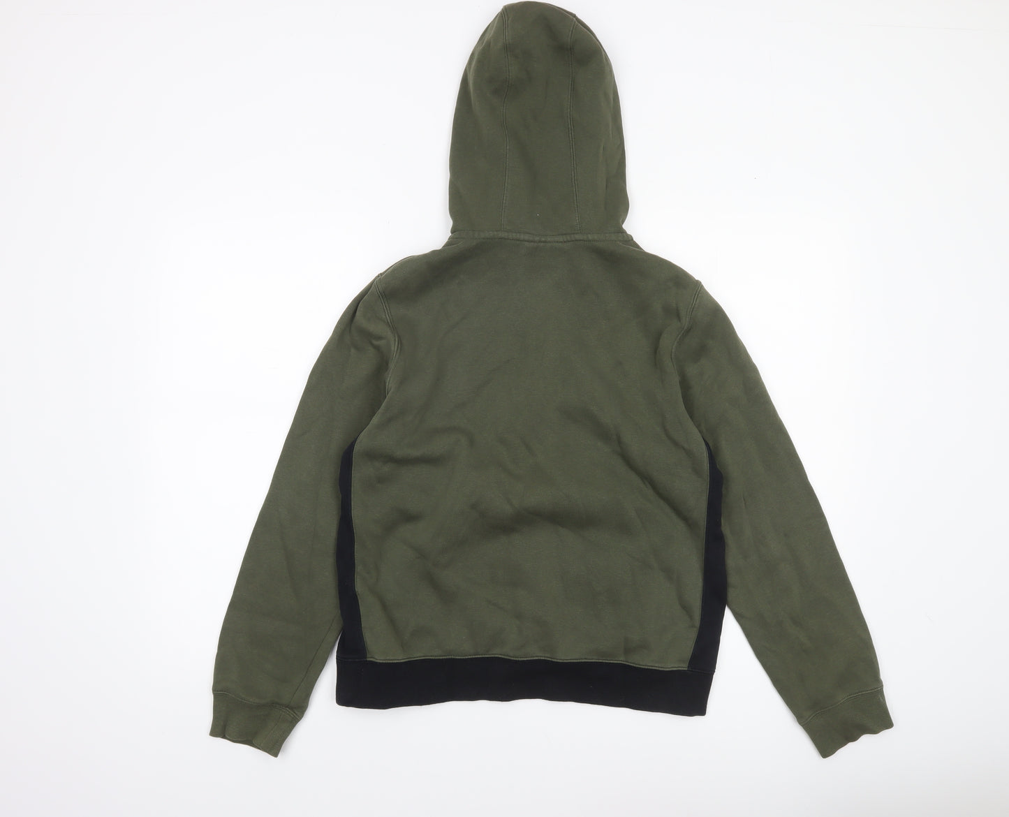 Nike Boys Green & Black 1/2 Zip Hoodie XL 158-170cm Cotton Blend Standard Fit