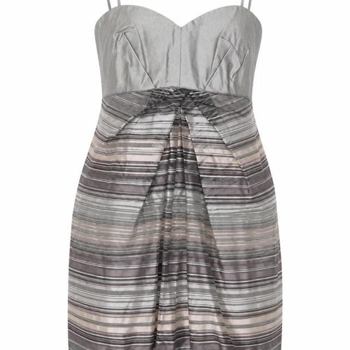 Principles Womens Grey Striped Bodycon Dress Size 14 Party Cocktail