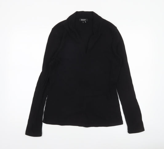 DKNY Women's Black Slim Fit Knit Cardigan Jumper M