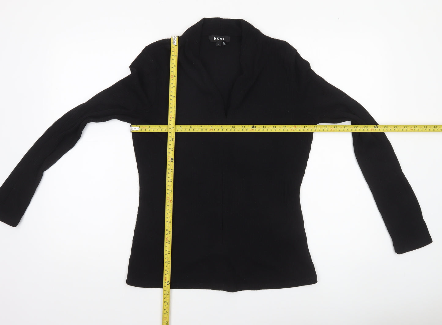 DKNY Women's Black Slim Fit Knit Cardigan Jumper M