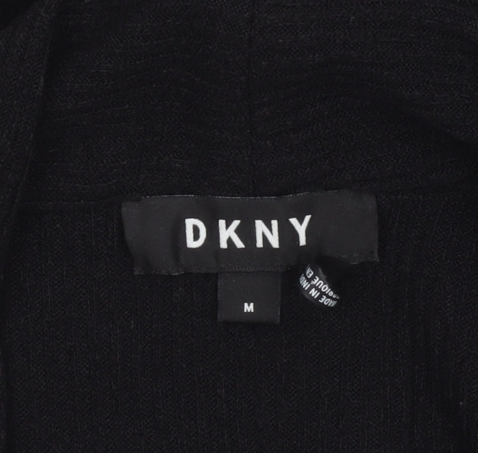DKNY Women's Black Slim Fit Knit Cardigan Jumper M