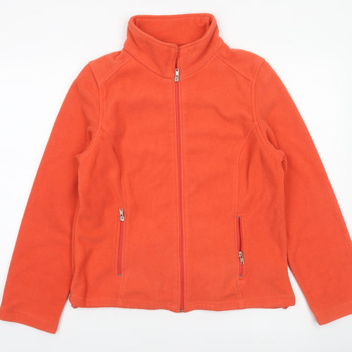 Donnay Women Orange Fleece Full Zip Jacket Size 14