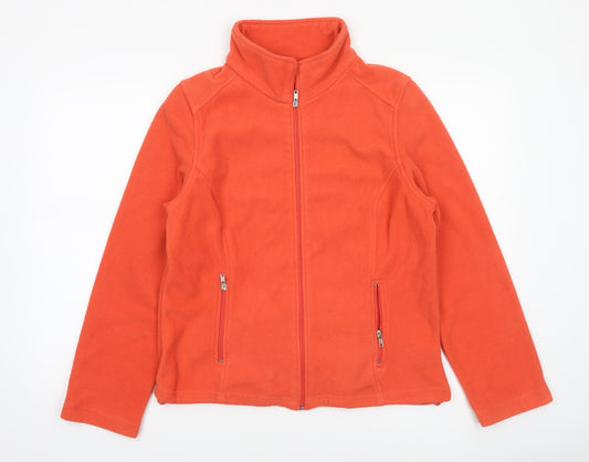 Donnay Women Orange Fleece Full Zip Jacket Size 14