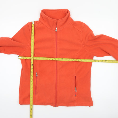 Donnay Women Orange Fleece Full Zip Jacket Size 14