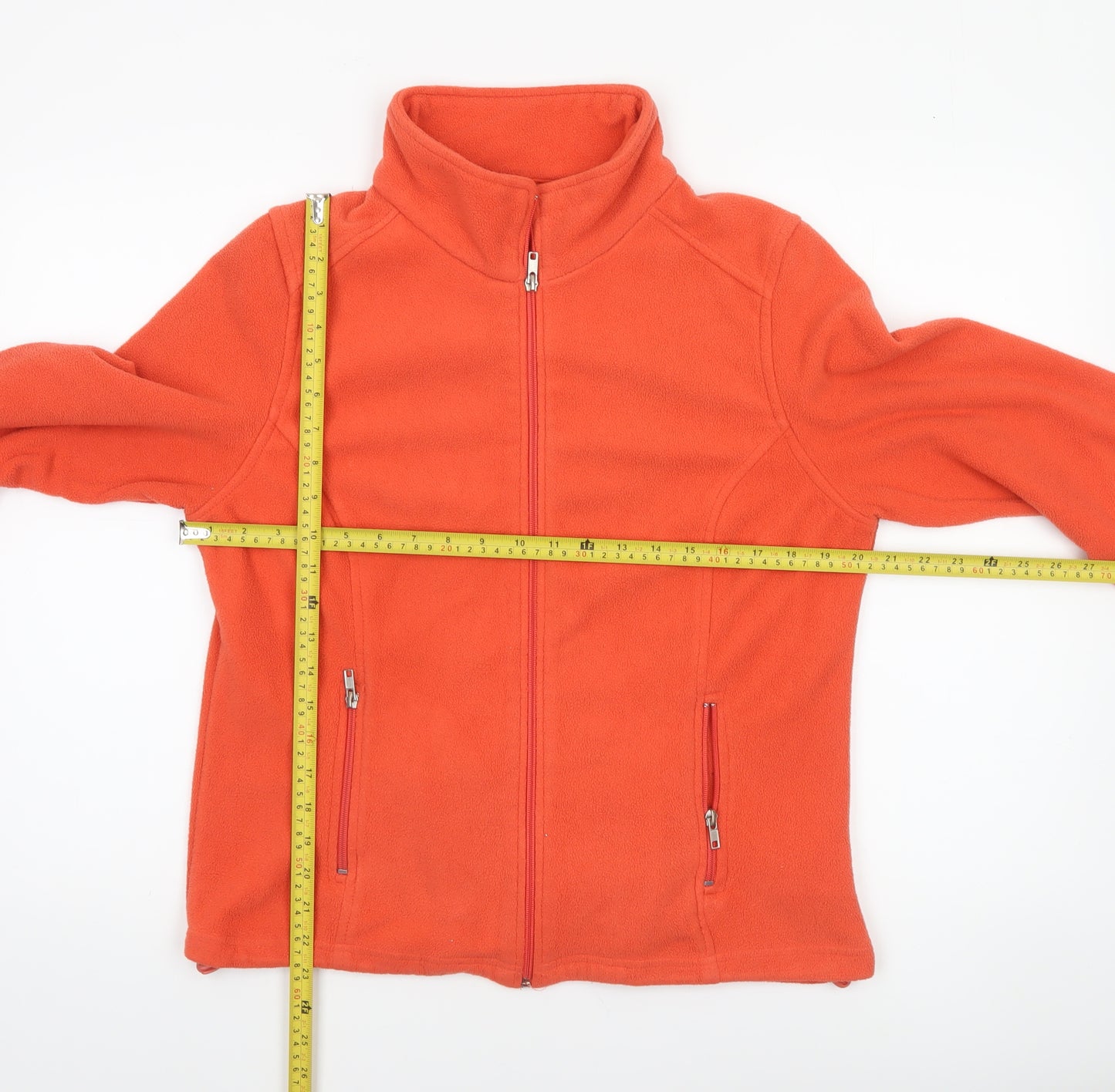 Donnay Women Orange Fleece Full Zip Jacket Size 14