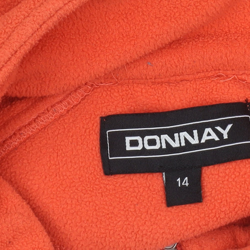 Donnay Women Orange Fleece Full Zip Jacket Size 14