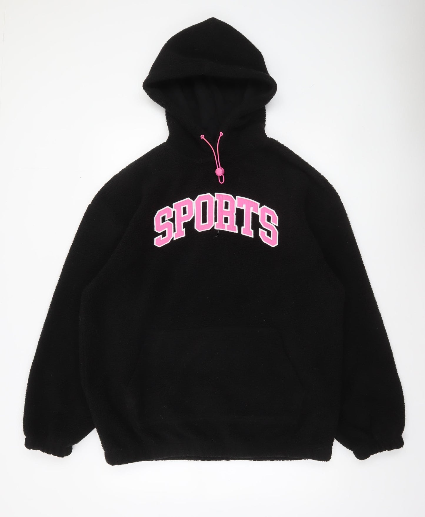 F&F Womens Black SPORTS Hoodie Size 14 Pullover Fleece