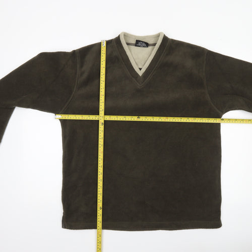 Originals Men's Brown Fleece V-Neck Pullover Sweatshirt Size S