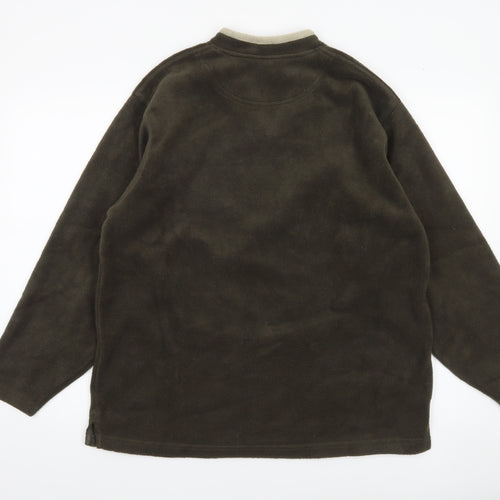 Originals Men's Brown Fleece V-Neck Pullover Sweatshirt Size S
