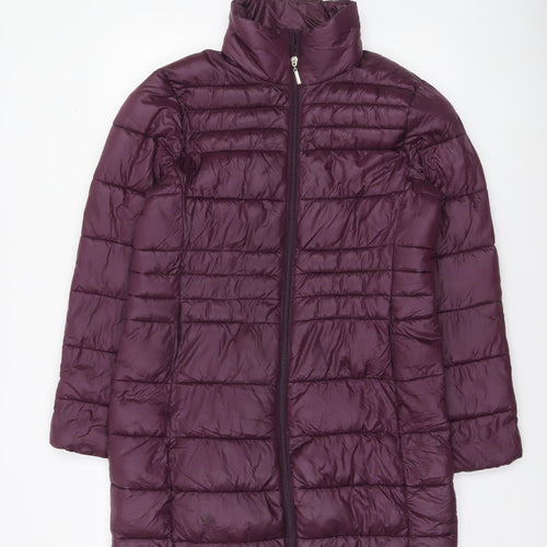 Dorothy Perkins Women's Purple Mid-Length Puffer Coat UK 14