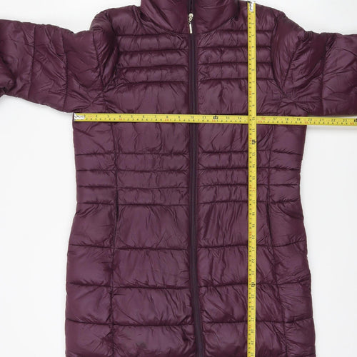 Dorothy Perkins Women's Purple Mid-Length Puffer Coat UK 14