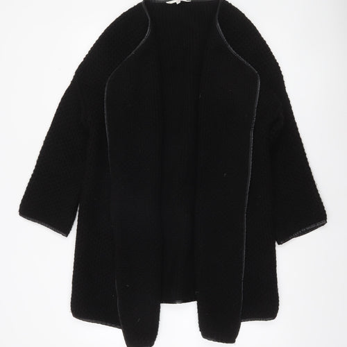 Jasper Conran Women’s Black Chunky Knit Open Cardigan Size 12