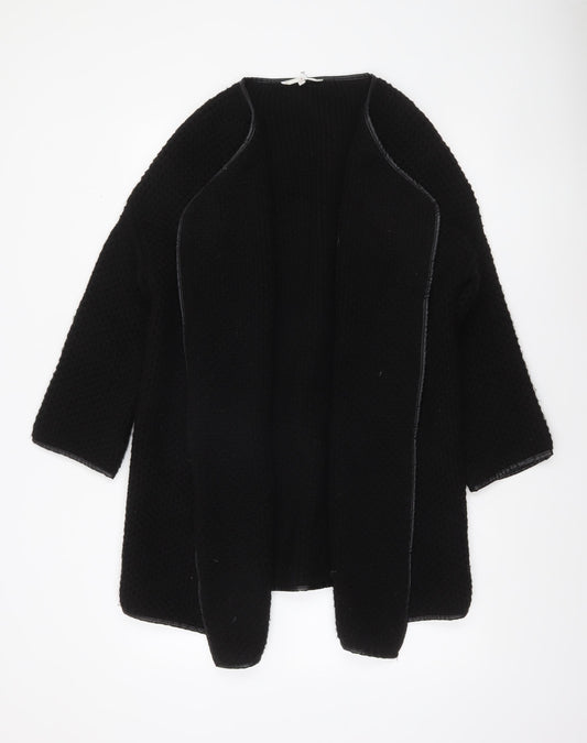 Jasper Conran Women’s Black Chunky Knit Open Cardigan Size 12
