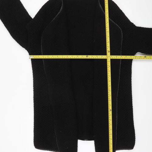 Jasper Conran Women’s Black Chunky Knit Open Cardigan Size 12