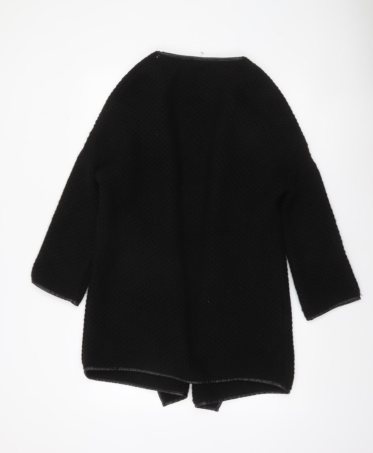 Jasper Conran Women’s Black Chunky Knit Open Cardigan Size 12