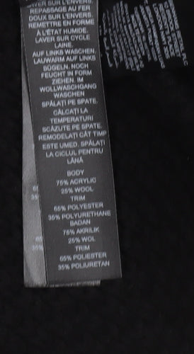 Jasper Conran Women’s Black Chunky Knit Open Cardigan Size 12