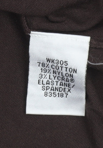 Boden Women Brown Cotton V-Neck Cardigan Size 12