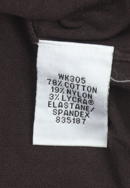 Boden Women Brown Cotton V-Neck Cardigan Size 12