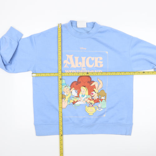 Disney Classics Women Blue Alice in Wonderland Pullover Sweatshirt Size S