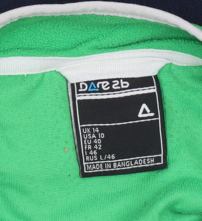 Dare 2b Womens Blue Green Fleece Full Zip Jacket Size 14