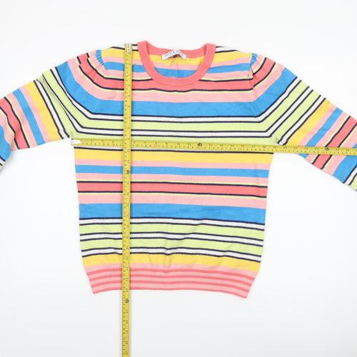 Kelly & Grace Women’s Multicoloured Striped Crew Neck Jumper Size L