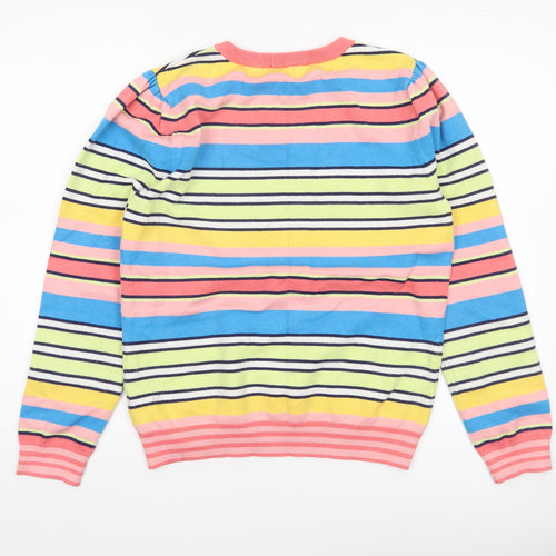 Kelly & Grace Women’s Multicoloured Striped Crew Neck Jumper Size L