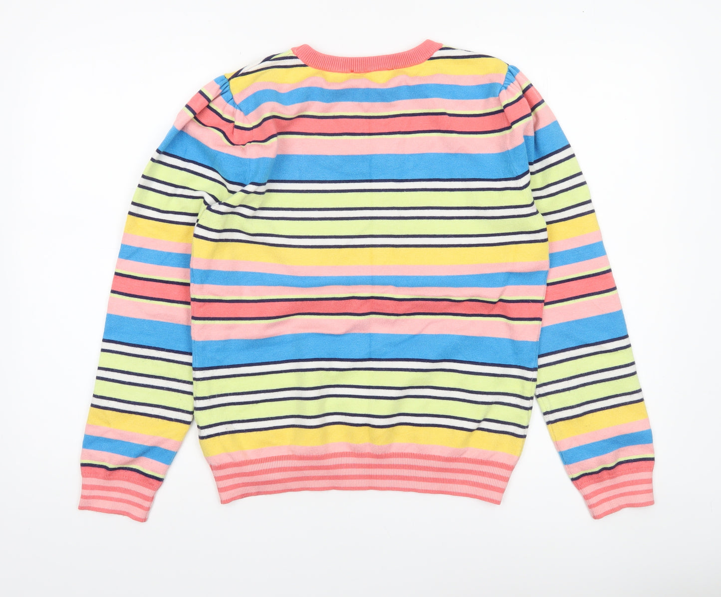 Kelly & Grace Women’s Multicoloured Striped Crew Neck Jumper Size L