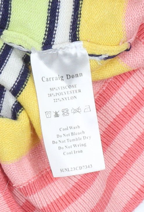 Kelly & Grace Women’s Multicoloured Striped Crew Neck Jumper Size L