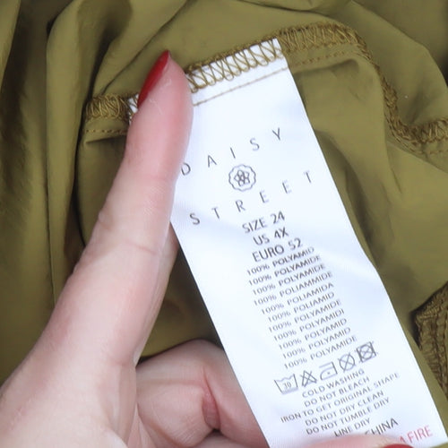 Daisy Street Women’s Brown Plus Size 24 Cargo Trousers Lightweight Polyamide