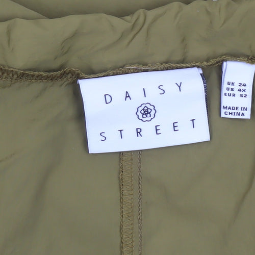 Daisy Street Women’s Brown Plus Size 24 Cargo Trousers Lightweight Polyamide