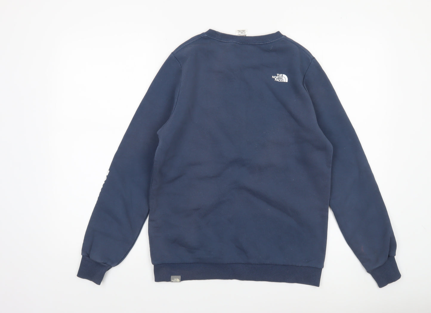 The North Face Women's Navy Blue Cotton Blend Crew Neck Sweatshirt Size S