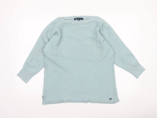 Crew Clothing Company Women's Green Size 12 Cable-Knit Jumper