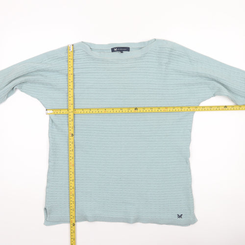 Crew Clothing Company Women's Green Size 12 Cable-Knit Jumper